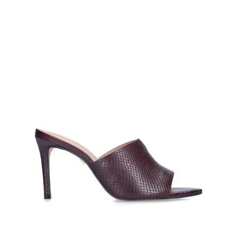 Guru Wine Croc Print Stiletto Heel Mules from Carvela