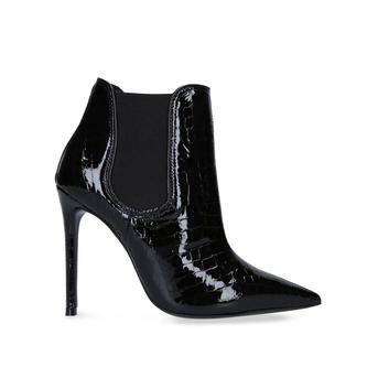 Loop Black Patent Croc Print Ankle Boots from Carvela