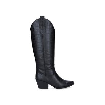 Wild Black Croc Print Knee High Western Boots from KG Kurt Geiger