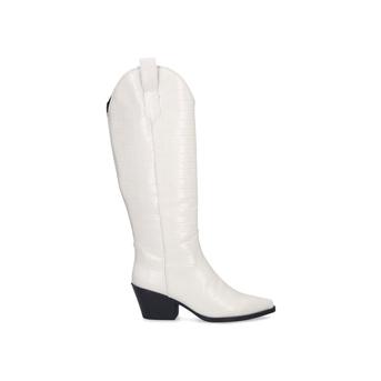 Wild White Croc Print Knee High Western Boots from KG Kurt Geiger