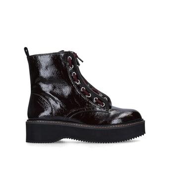 Rhi Wine Chunky Biker Boots from DKNY