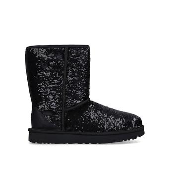 Classic Short Cosmos Black Sequinned Boots from UGG