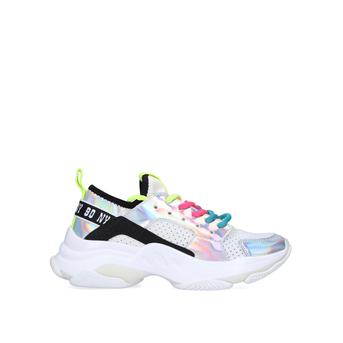 Ajax White Trainer With Chunky Sole And Neon Accents from Steve Madden