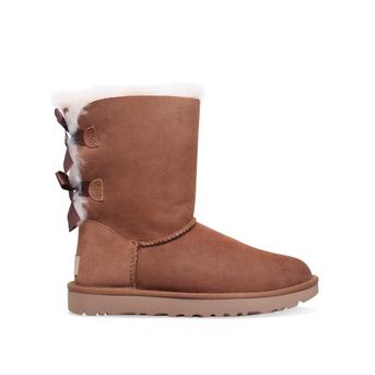 Bailey Bow Brown Flat Calf Boots from UGG