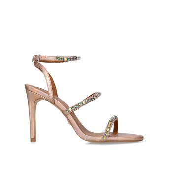 Portia Jewel Bronze Embellished Stiletto Heel Strappy Sandals from Kurt Geiger London