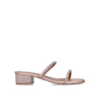 Priya Block Mule Bronze Embellished Block Heel Sandals from Kurt Geiger London