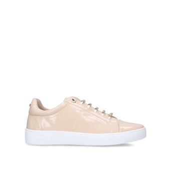 Juna Nude Patent Lace Up Trainers from Carvela