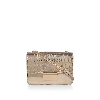 Bee Mini Cross Body Gold Croc Print Mini Cross Body Bag from Carvela