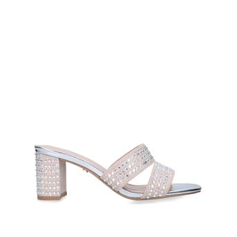 Kianni Mule Nude Embellished Block Heel Mules from Carvela