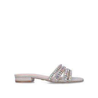 Galore Flat Grey Embellished Flat Sandals from Carvela