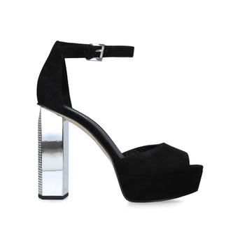 Petra Platform Black Embellished Block Heels from Michael Michael Kors