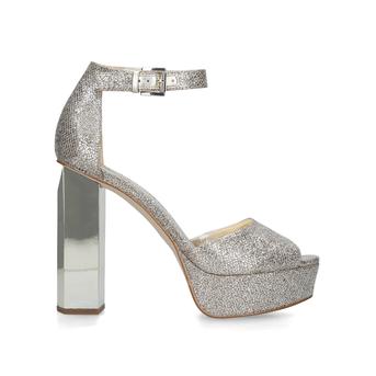 Petra Platform Metallic Block Heel Sandals from Michael Michael Kors