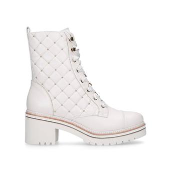 Tilda Bootie Cream Quilted Biker Boots from Michael Michael Kors