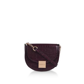 Isobel Cross Body Wine Croc Print Cross Body Bag from Carvela