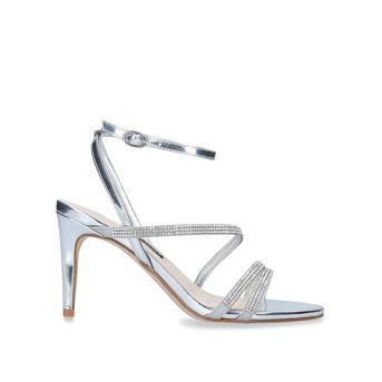 Dana Silver Embellished Strappy Sandals from Nine West