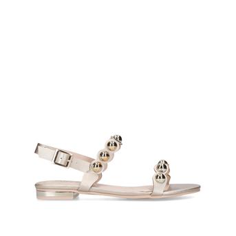 Palma Gold Embellished Flat Sandals from Miss KG