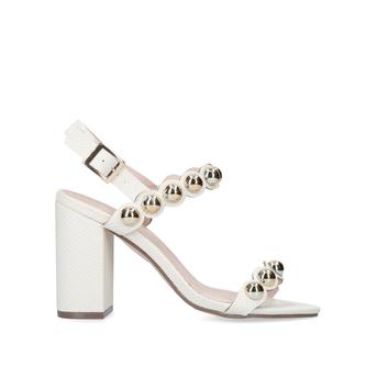 Porto Bone Embellished Block Heel Sandals from Miss KG