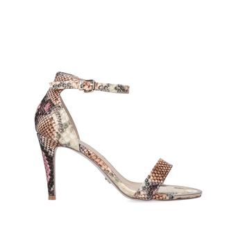 Felsie Snake Print Stiletto Heel Strappy Sandals from KG Kurt Geiger