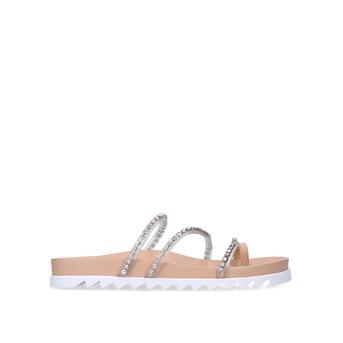 Kalling Nude Embellished Flat Sandals from Carvela