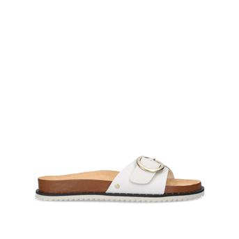 Klame Cream Leather Sliders from Carvela