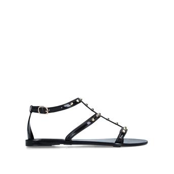Awe Black Studded Flat Gladiator Sandals from Carvela