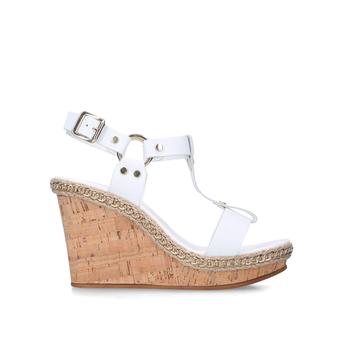 Karolina White High Heel Wedge Sandals from Carvela