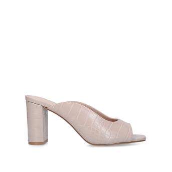 Grace Nude Croc Print Block Heel Mules from Carvela