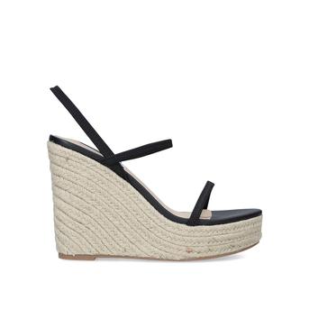 Skylight Black Wedge Heel Sandals from Steve Madden