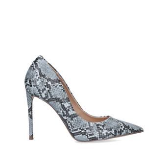 Vala Blue Snake Print Stiletto Heel Court Shoes from Steve Madden