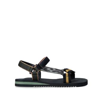 Pena Black Chunky Flat Sandals from Kurt Geiger London
