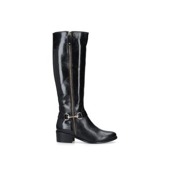 Waffle Black Low Heel Knee Boots from Carvela