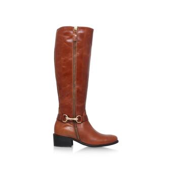 Waffle Tan Low Heel Knee Boots from Carvela
