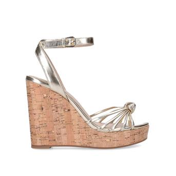 Kaoedia Metallic Gold Wedge Heel Sandals from Aldo