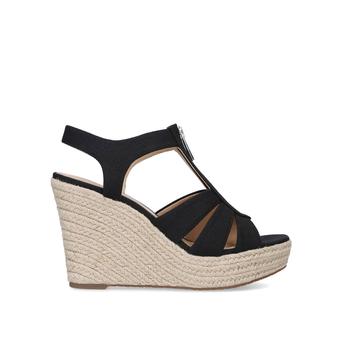 Berkley Wedge Black Wedge Sandals from Michael Michael Kors