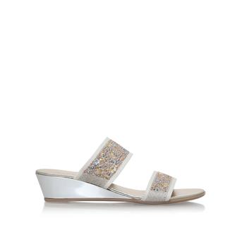 Sage Gold Low Heel Sandals from Carvela Comfort