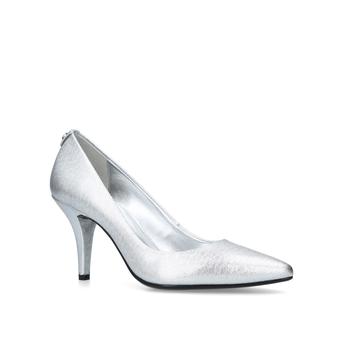Mk Flex Mid Pump Silver Mid Heel Court Shoes from Michael Michael Kors