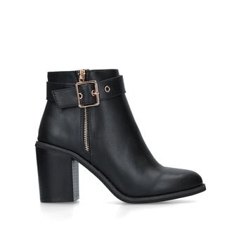 Janelle Black Mid Heel Ankle Boots from Miss KG