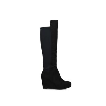 Harley2 Black Wedge Heel  Knee High Boots from Miss KG