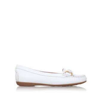 Cally White Flat Loafer Shoes from Carvela Comfort