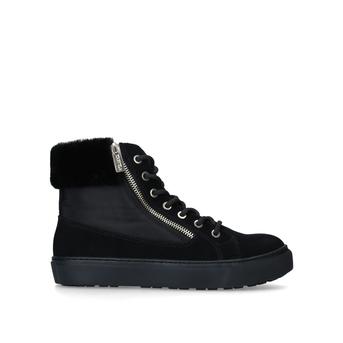 Cloudburst Black High Top Waterproof Suede Sneakers from Carvela Comfort