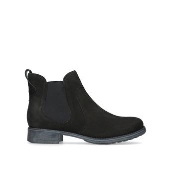 Solid Black Flat Ankle Boots from Carvela