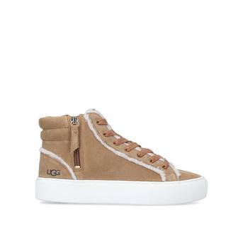 Olli Heritage Tan Suede Sheepskin High Top Sneakers from UGG