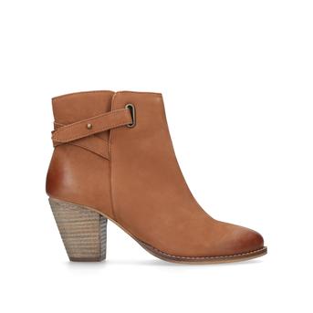 Smart Tan Leather Block Heel Ankle Boots from Carvela