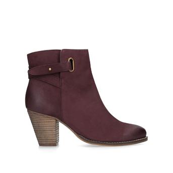 Smart Wine Block Heel Ankle Boots from Carvela