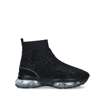 Link Bubble Bling Black Embellished Air Bubble Sock Sneakers from Carvela