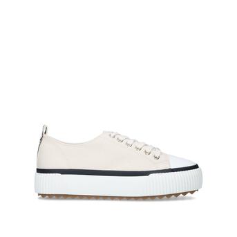 Liason Cream Lace Up Canvas Sneakers from Carvela