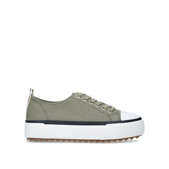 Liason Khaki Lace Up Canvas Sneakers from Carvela