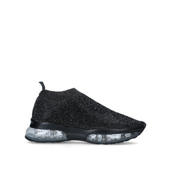 Link Low Bubble Bling Black Sock Bubble Trainer from Carvela