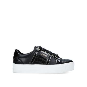 Junior Black Croc Print Chunky Sole Sneakers from Carvela