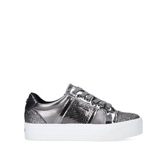 Junior Pewter Croc Print Chunky Sole Sneakers from Carvela